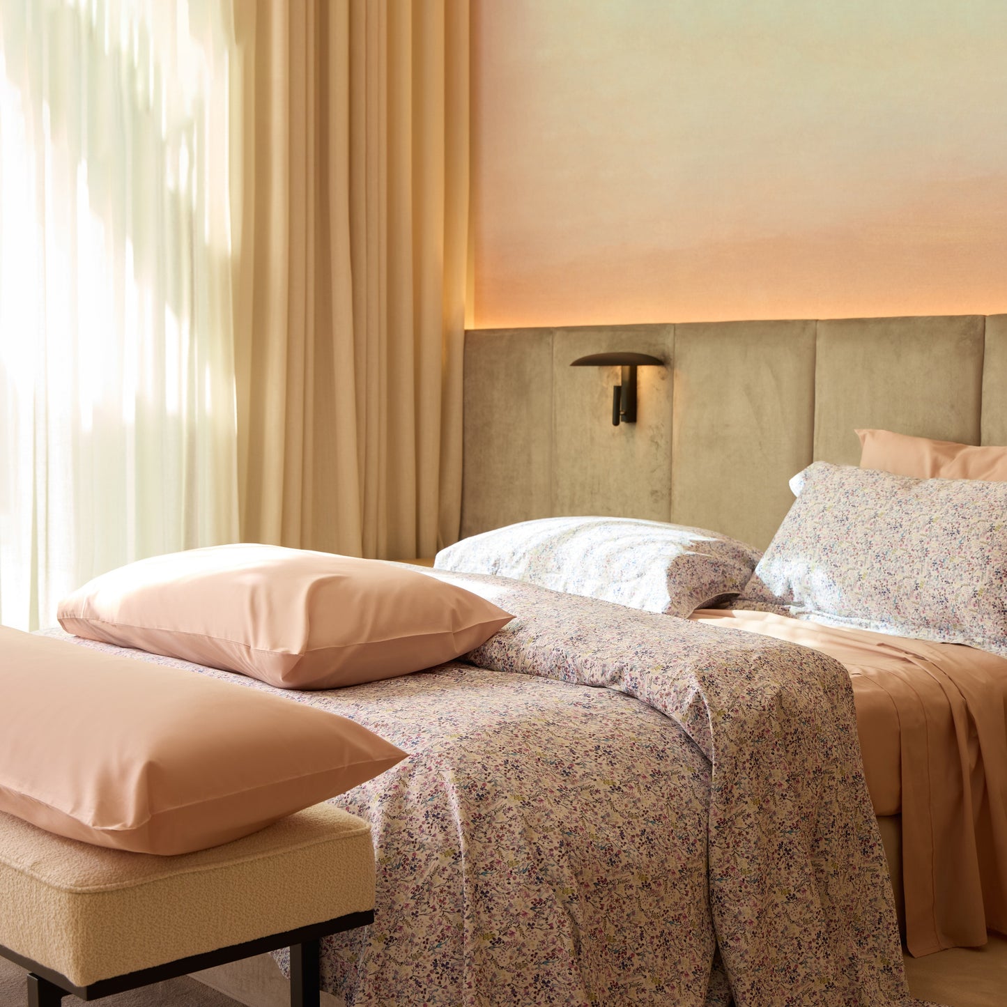 Grace 300 Thread Count Sateen Flat Sheet detail by Voucler