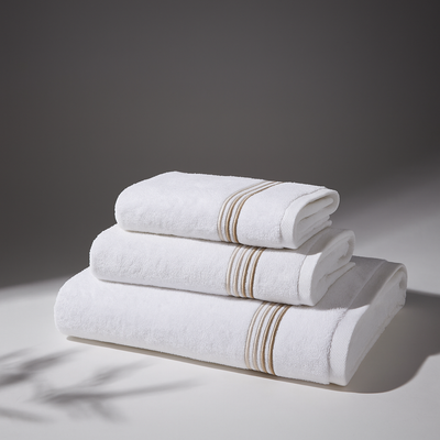 PACK DE TOALLAS BORDADAS MISTY (PACK DE 3) - Beige