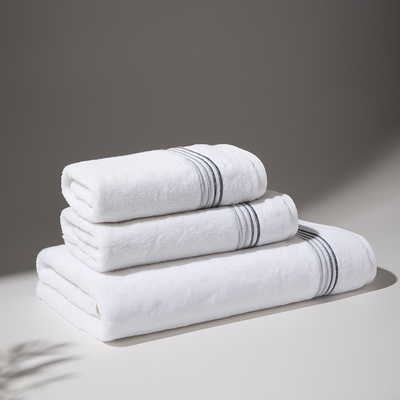 Set of 3 Misty Grey Towels