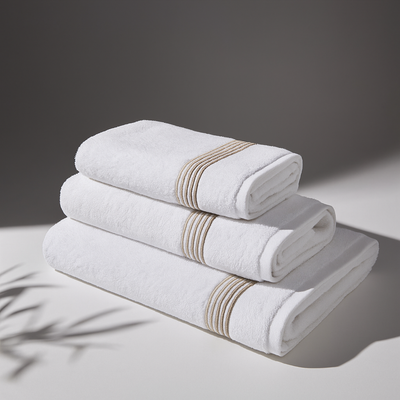 Set of 3 Misty Beige Towels