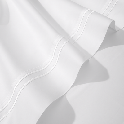 Drap plat en satin ESSENCE, 300 fils au pouce carré