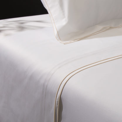 JUEGO DE SÁBANAS BLISS SATÉN BORDADO BEIGE