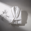 EMBRACE VELVETY BATHROBE BEIGE PIPING