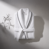 EMBRACE VELVETY BATHROBE BLACK PIPING