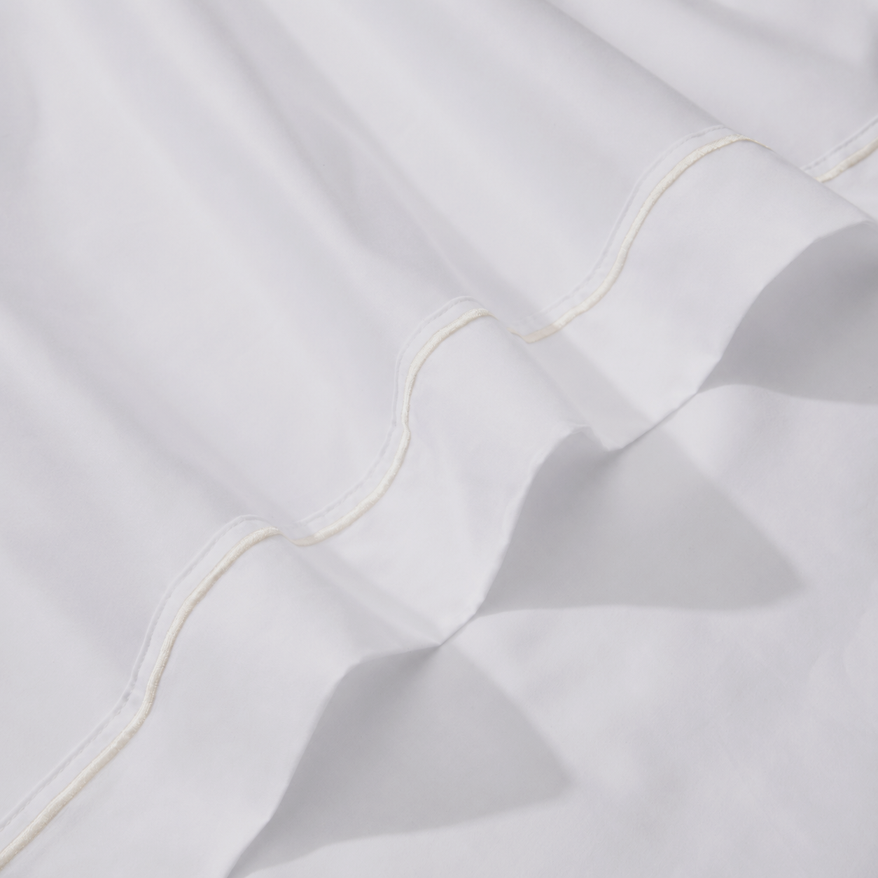 Heaven luxury sateen flat sheet close-up