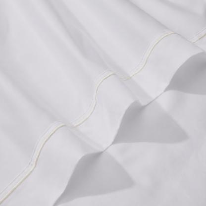 Heaven luxury sateen flat sheet close-up