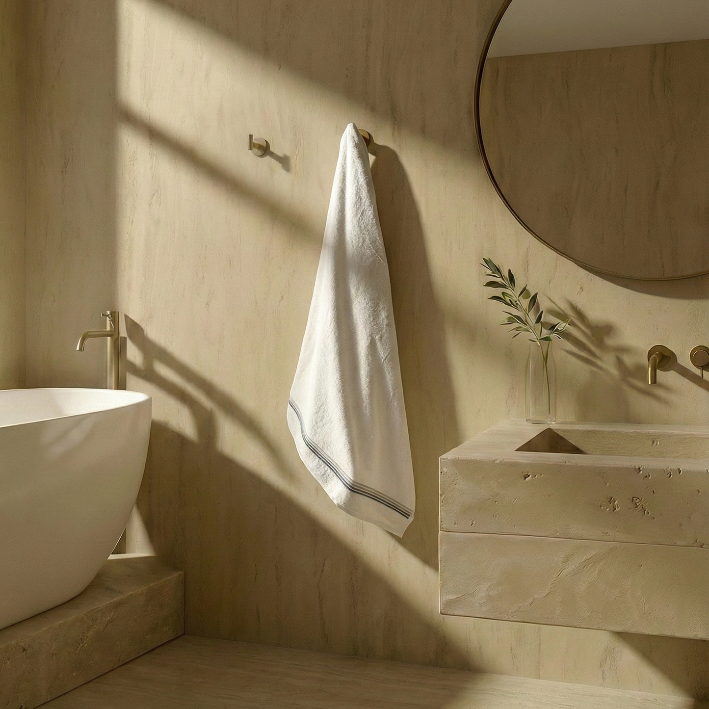 PACK DE TOALLAS BORDADAS MISTY (PACK DE 3) - Gris