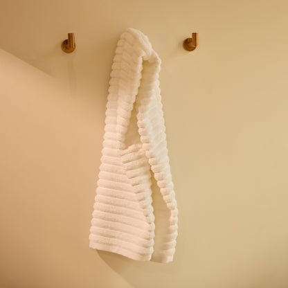 Serviette de bain en coton côtelé Meadow