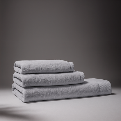 Of Super Soft Towels Oasis (bundle Of 3) - Grey close-up by Voucler