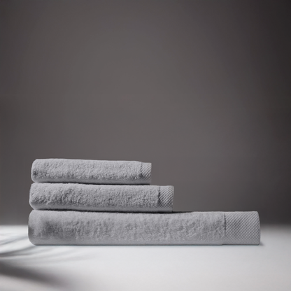 Of Super Soft Towels Oasis (bundle Of 3) - Grey folded by Voucler