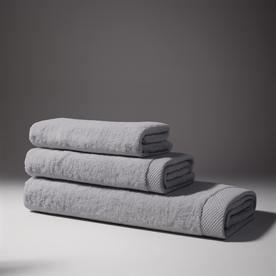 Set of 3 Oasis Super Soft Grey Towels
