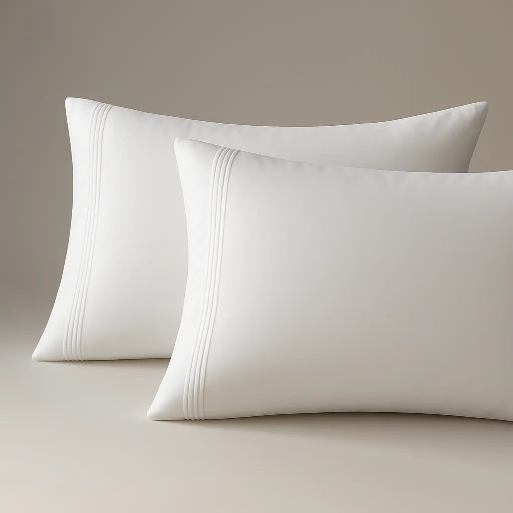 Capa de travesseiro na cor branca