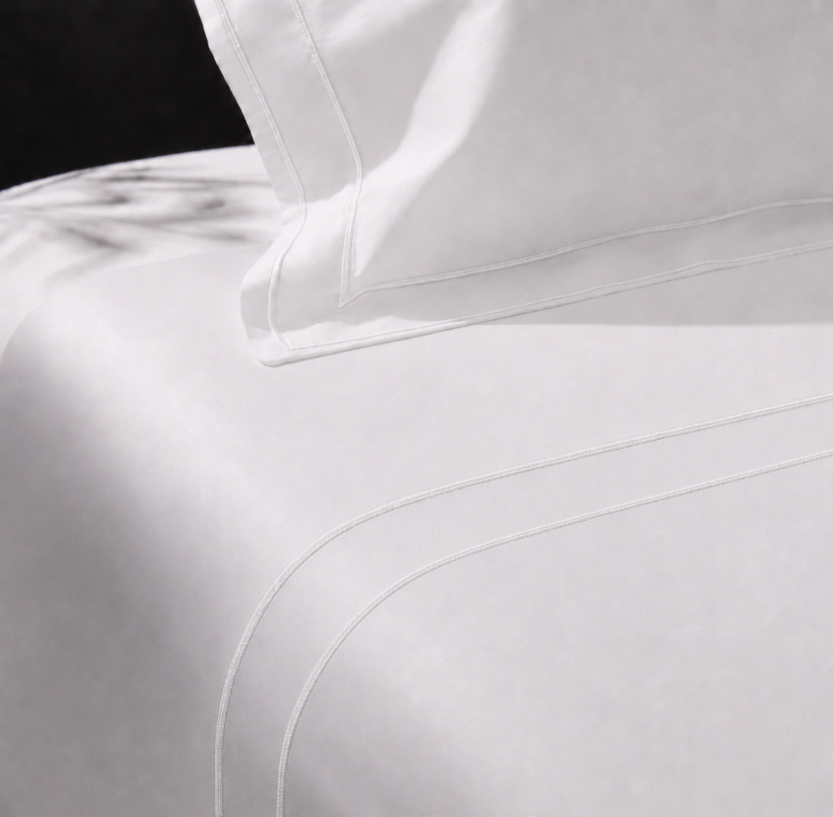 Drap plat en satin HARMONY, 300 fils au pouce carré