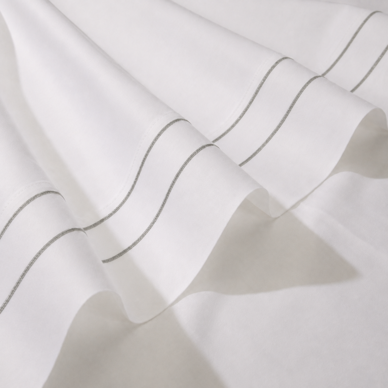 Drap plat en satin HARMONY, 300 fils au pouce carré