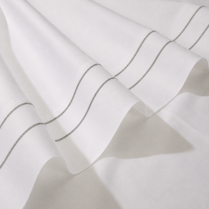 Drap plat en satin HARMONY, 300 fils au pouce carré