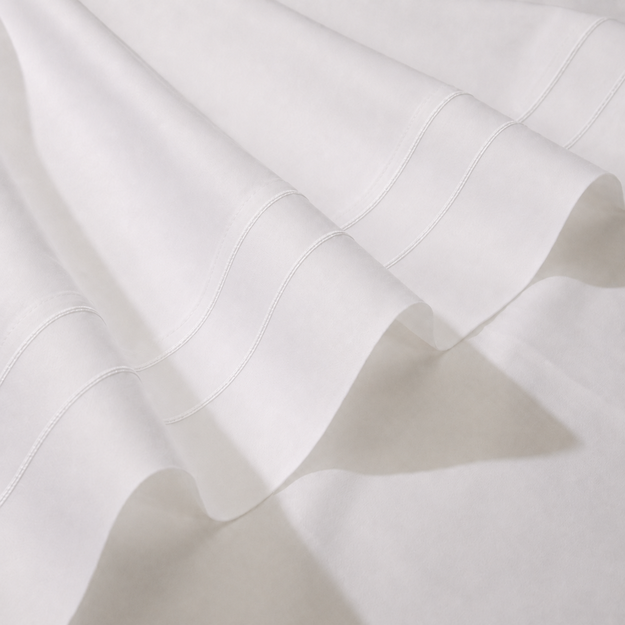 Drap plat en satin HARMONY, 300 fils au pouce carré