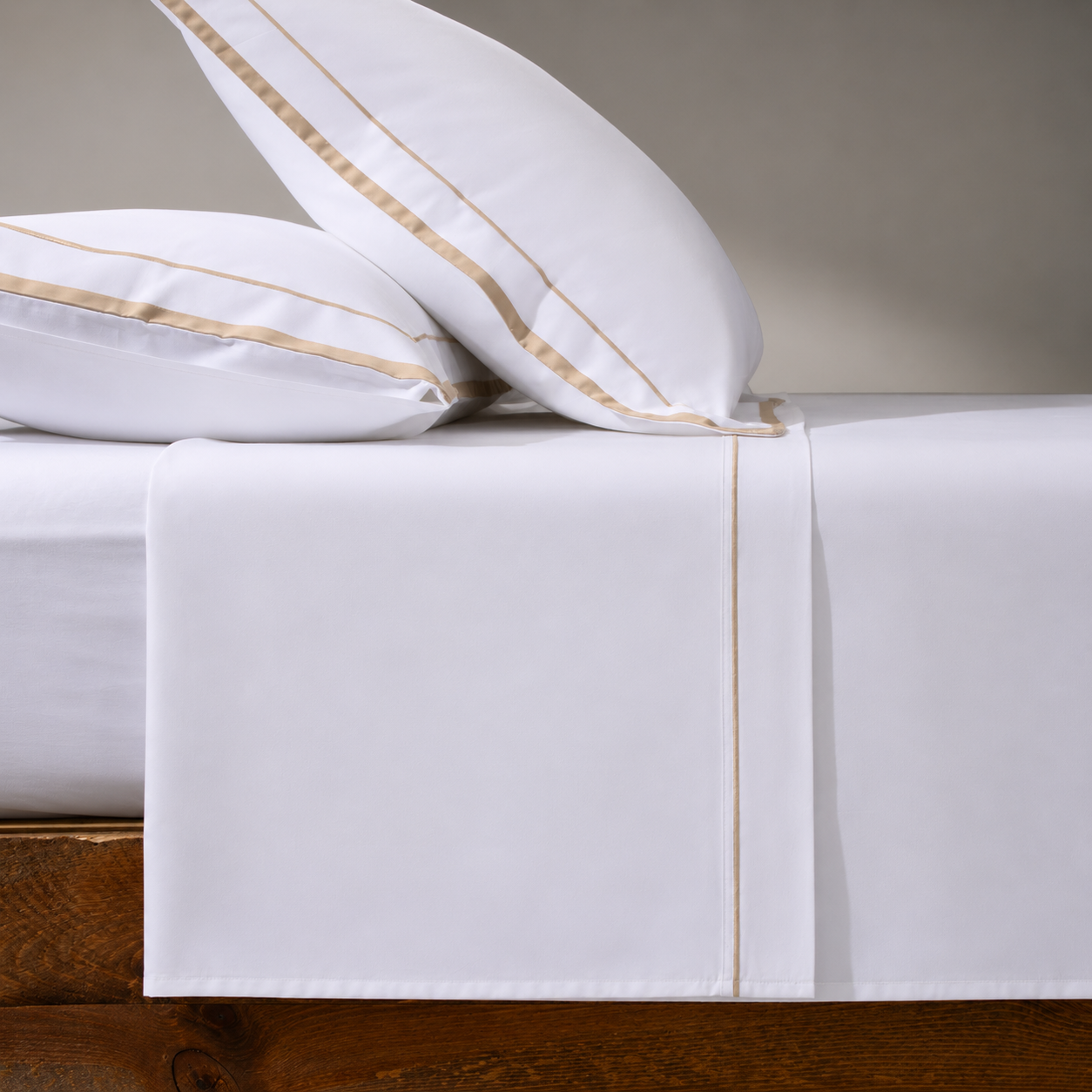 Heaven 800 thread count sateen flat sheet golden by Voucler